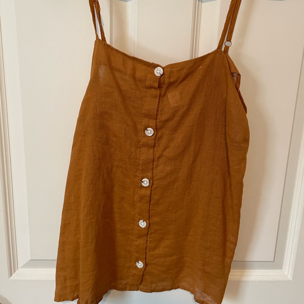 Old Navy Linen Spaghetti Strapped Tank Top